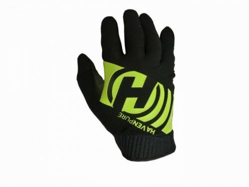 Dlouhoprsté rukavice HAVEN PURE black/green - vel. M