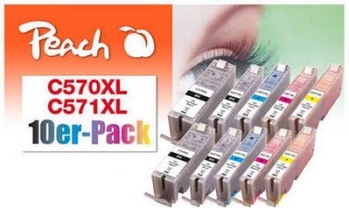 PEACH kompatibilní cartridge CanonPGI-570XL/CLI-571XL Com pack(10)4x13 ml,1xBlack,1xCyan,1xMagenta,1xYellow, 1x23ml blac