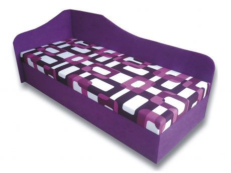 Jednolůžková postel (válenda) 80 cm - Važo - Lux 87 (Fialová 49 + Gusto 10) (L) Miss Sixty