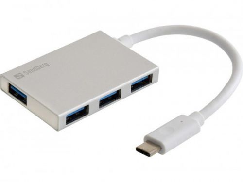 Sandberg USB-C to 4 xUSB 3.0 Pocket Hub, 136-20