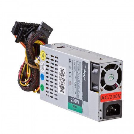 Akyga Power Supply 1U mini ITX / Flex ATX 200W AK-I1-200 P4 PFC FAN 3xSATA, AK-I1-200