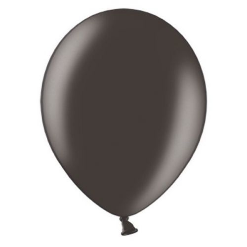 Balónek latexový metalický – 30 cm černý 1 ks