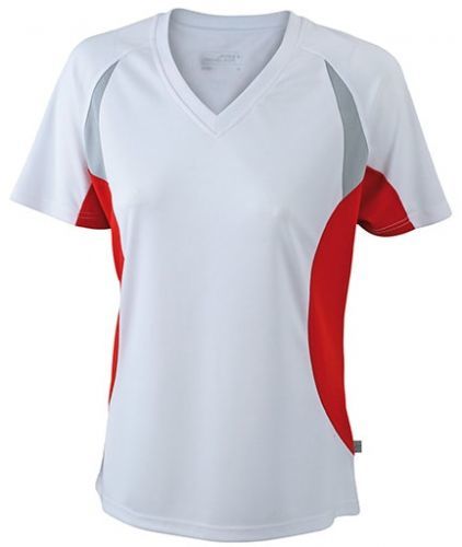 Dámské funkční tričko s krátkým rukávem JN390 - Bílá / černá | S