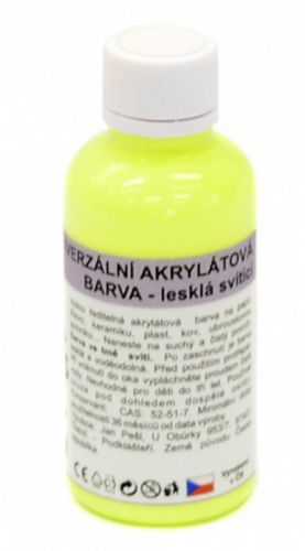 Ostatní Univerzální akrylátová barva - svítící - neon žlutá 50 g - 1026