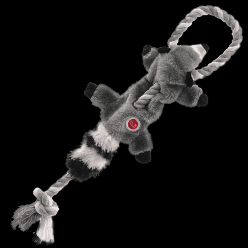 Hračka DOG FANTASY Skinneeez s provazem mýval 35 cm