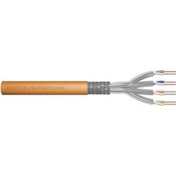 Digitus CAT 7 S-FTP PiMF installation cable, raw length 1000 m, drum, AWG 23/1, 1200 MHz, LSZH-3, simplex, color orange