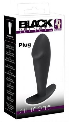 Black Velvet Butt Plug - anální dildo (černé)