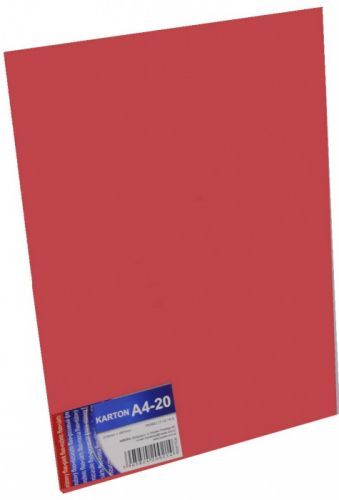 Zet servis Karton A4 170 g/ 20 ks - tmavě červený - 12