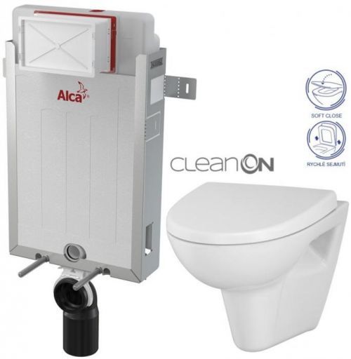 AKCE/SET/ALCAPLAST Renovmodul předstěnový instalační systém + WC CERSANIT CLEANON PARVA + SEDÁTKO AM115/1000 X PA1