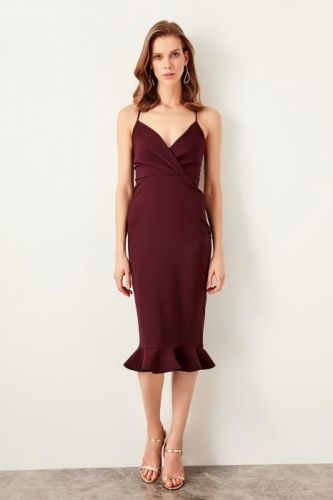 Trendyol Plum Cross Halter Dress