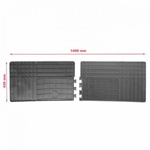 Univerzální gumový autokoberec BACK 1400x430mm (2 díly)