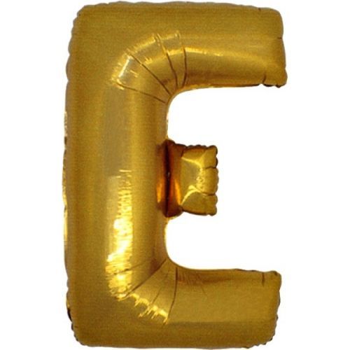 Balónek zlatý písmeno E 102 cm