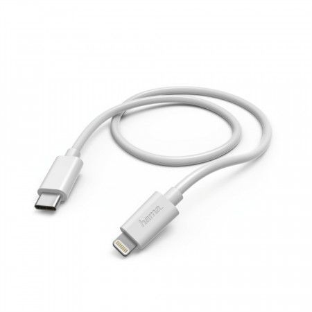 Hama MFi USB-C Lightning nabíjecí/datový kabel pro Apple, bílý