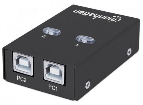 Manhattan Hi-Speed USB 2.0 Switch automaticky sdílený 2 PC - 1 USB, 162005