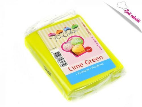 FunCakes Zelený rolovaný fondant Lime green (barevný fondán) 250 g - limetkově zelená