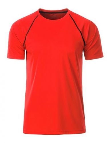 Pánské funkční tričko JN496 - Červený melír | XXL