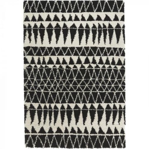 Černobílý koberec Mint Rugs Allure Black, 80 x 150 cm