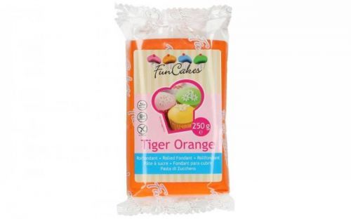 FunCakes Oranžová potahovací hmota Tiger Orange 250 g