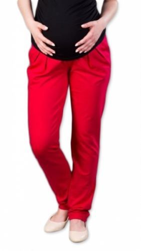 Gregx Těhotenské kalhoty/tepláky Gregx, Awan s kapsami - červené, vel. XL