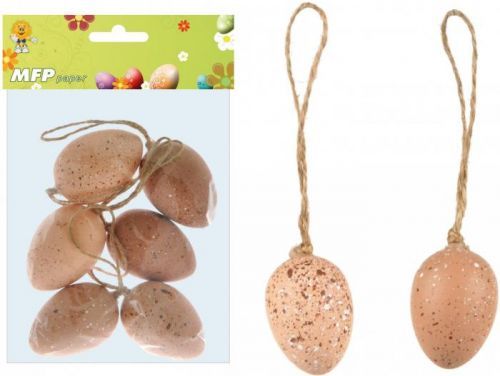 Vajíčka plastová 6cm, velikonoční dekorace, 6ks