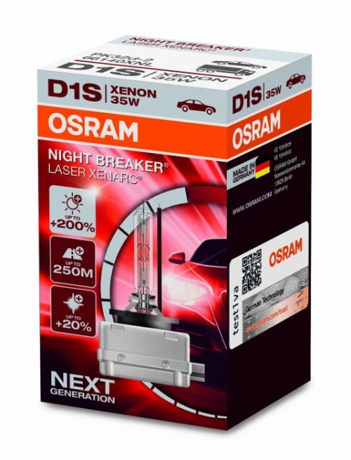 OSRAM XENARC D1S NIGHT BREAKER LASER 66140XNL 35W plus 200procent