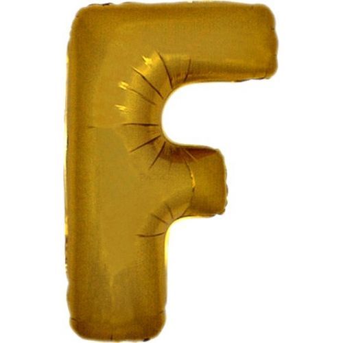 Balónek zlatý písmeno F 102 cm