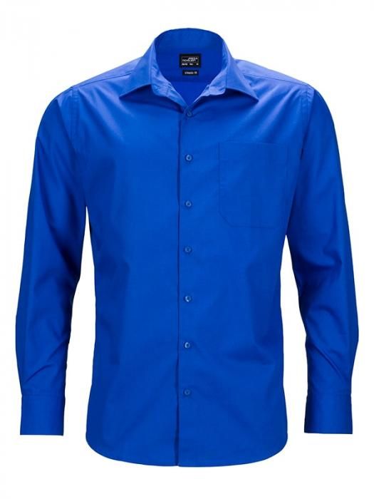 Pánská košile s dlouhým rukávem JN642 - Královská modrá | XXXXXXL