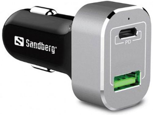 Sandberg nabíječka do auta USB-C PD+QC3.0 63W