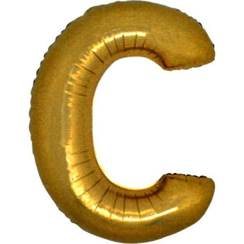 Balónek zlatý písmeno C 102 cm