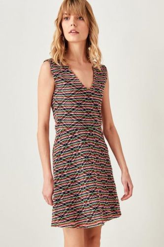 Trendyol Multi Colour Knit V-neck Dress