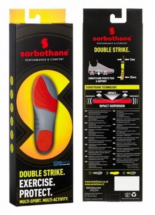 Sorbothane Double Strike gelové vložky do bot v.42