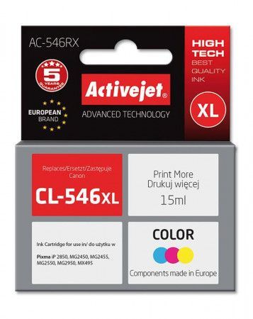 ActiveJet ink Canon CL-546XL remanufactured AC-546RX  15 m, EXPACJACA0140