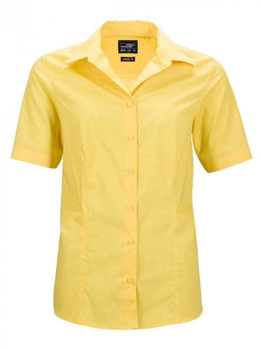 Dámská košile s krátkým rukávem JN643 - Žlutá | XXXL