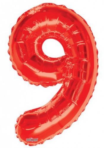 Smart Ballons Nafukovací balónek - Číslice 9 - červený 86 cm - K15929-34S