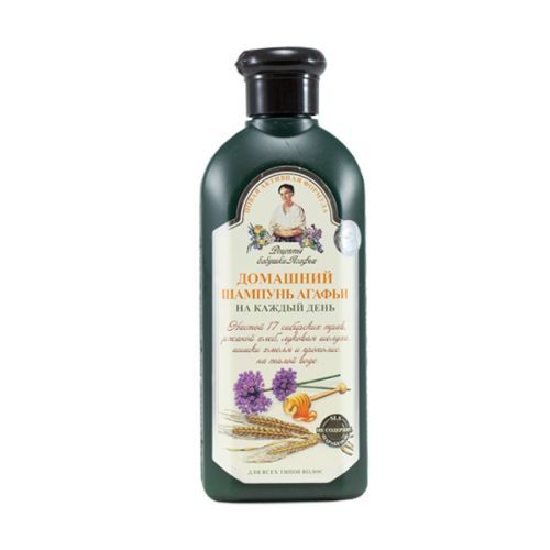 Babička Agafia - Domácí Agafiin šampon na každodenní použití pro všechny typy vlasů, zpevňující - 350 ml