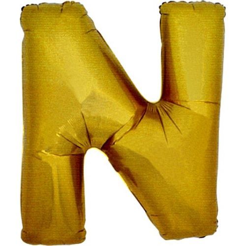 Balónek zlatý písmeno  N