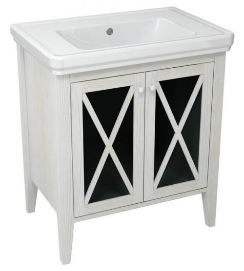 SAPHO CROSS umyvadlová skříňka 70x81x47cm, starobílá CR275
