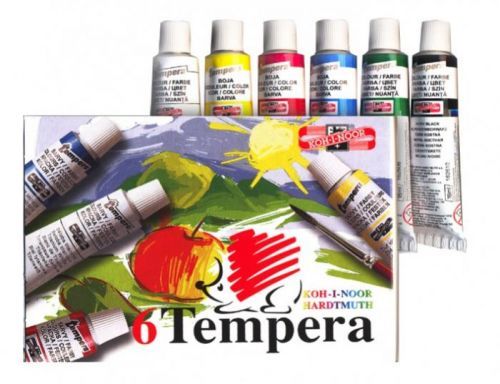 Koh-i-noor Temperové barvy - sada 6 odstínů - 16 ml