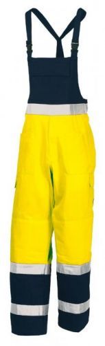 Kalhoty pracovní s laclem reflexní ISSA 8535 žlutá/modrá  M