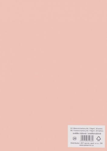 Zet servis Karton A3 170 g/ 20 ks - Kreska - světle růžová 20