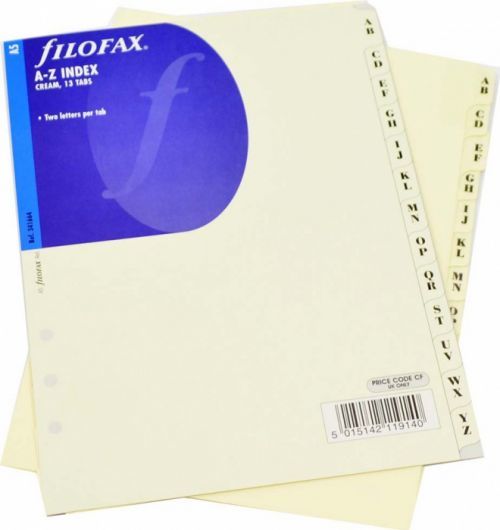 Filofax Náplň do diáře Filofax - A5 - Index A-Z 341664