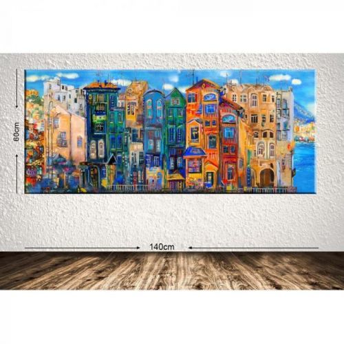 Obraz Tablo Center Colorful Houses, 140 x 60 cm