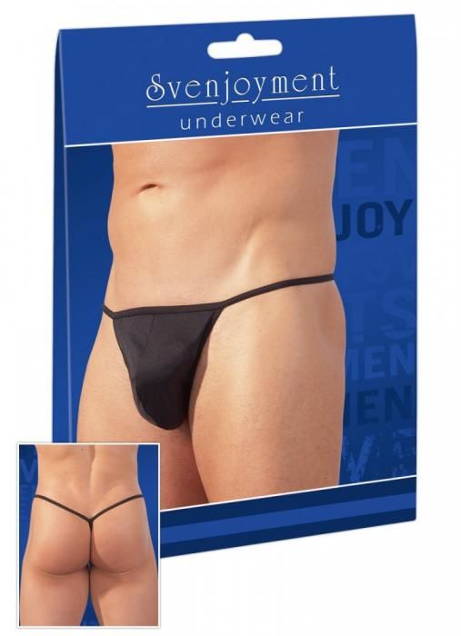 Svenjoyment Mini String black - pánske tangá (čierne)