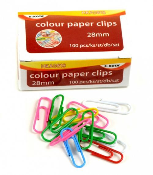 Ostatní Spony vinyl - barevné 28 mm - 100 ks