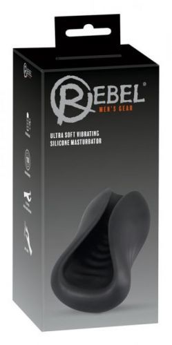 Rebel - Cordless, Silicone Penis Vibrator (Black)