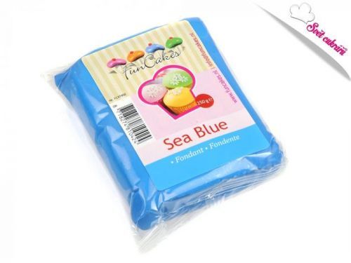 FunCakes Modrý rolovaný fondant Sea Blue (barevný fondán) 250 g