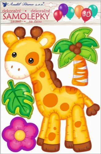 Anděl Samolepky na zeď 3D balónková - Žirafa 10271