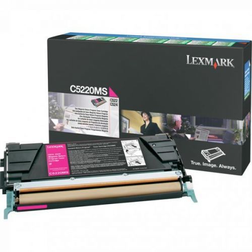 Lexmark originální toner C5220MS, magenta, 3000str., return, Lexmark C522n, C524