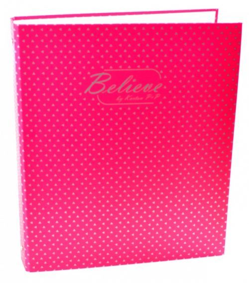 Karton P+P Pořadač A4 lamino - 4 kroužek - Silver - růžový - 7-262