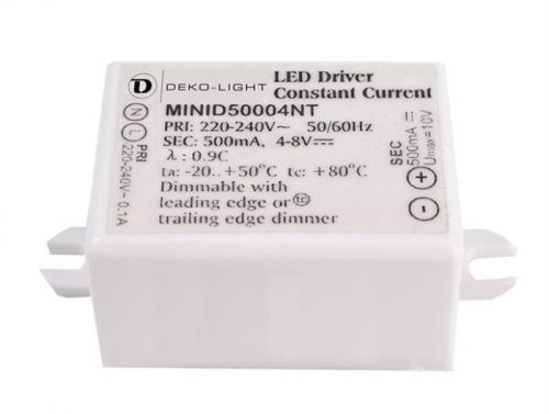 Deko-Light napájení MiniD50004NT konstantní proud 500 mA IP65 stmívatelné 4-8V DC 4,00 W 872014